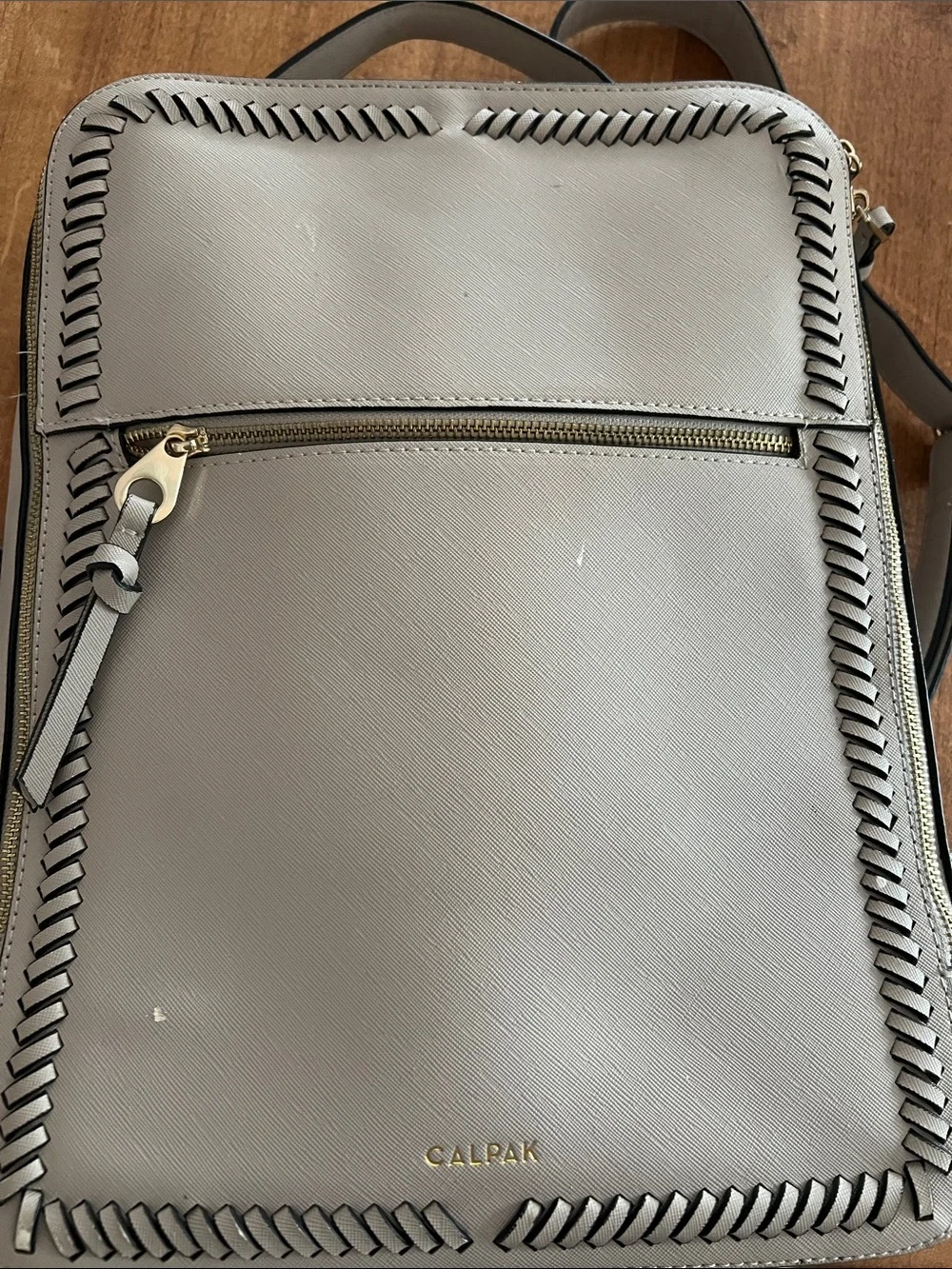 Calpak structured saffiano